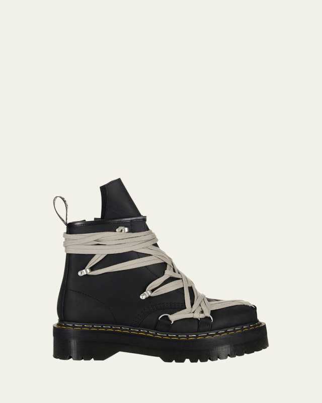 x Dr. Martens 1460 Quad Sole Mega Lace Leather Ankle Boots